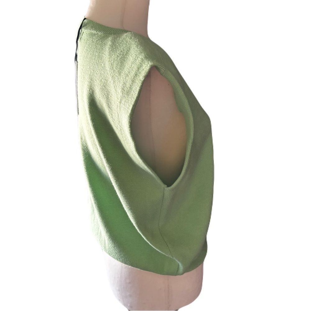 NWT Rachel by Rachel Roy  Green V-Neck Sleeveless Sweater Vest | Size M - Picture 6 of 9